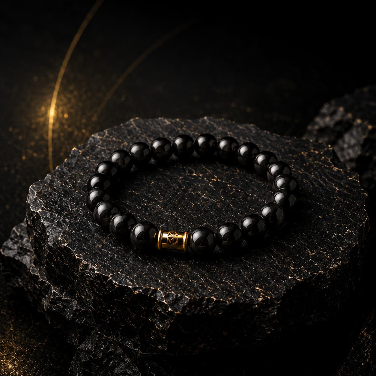 Obsidyen Doğal Taş Bileklik 8mm