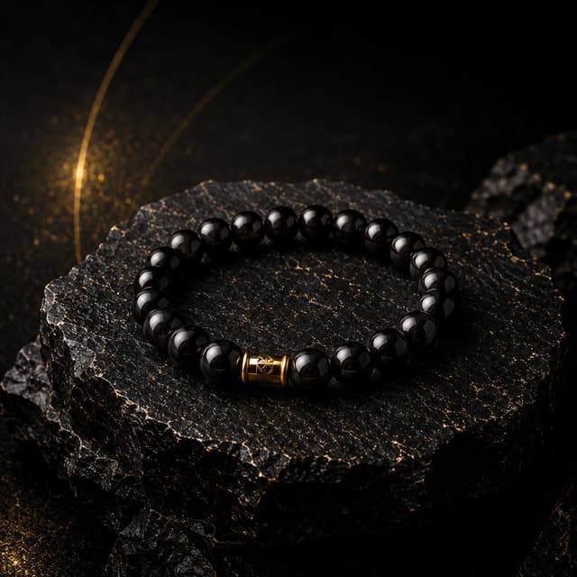 Obsidyen Doğal Taş Bileklik 8mm